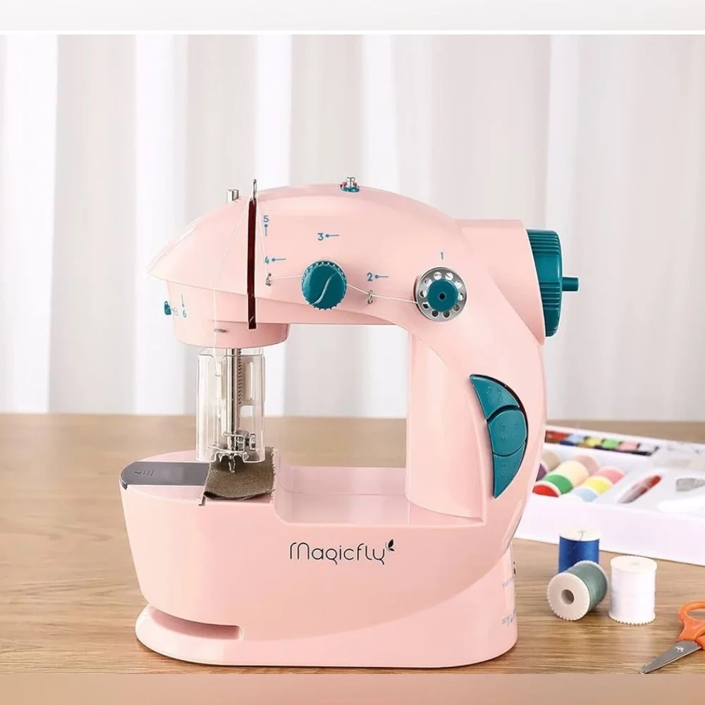 Magicfly Pink Mini Sewing Machine - Picture 2 of 9